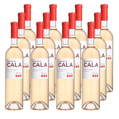 Case of 12 Domaine de Cala Prestige Rose Wine 70cl Wine